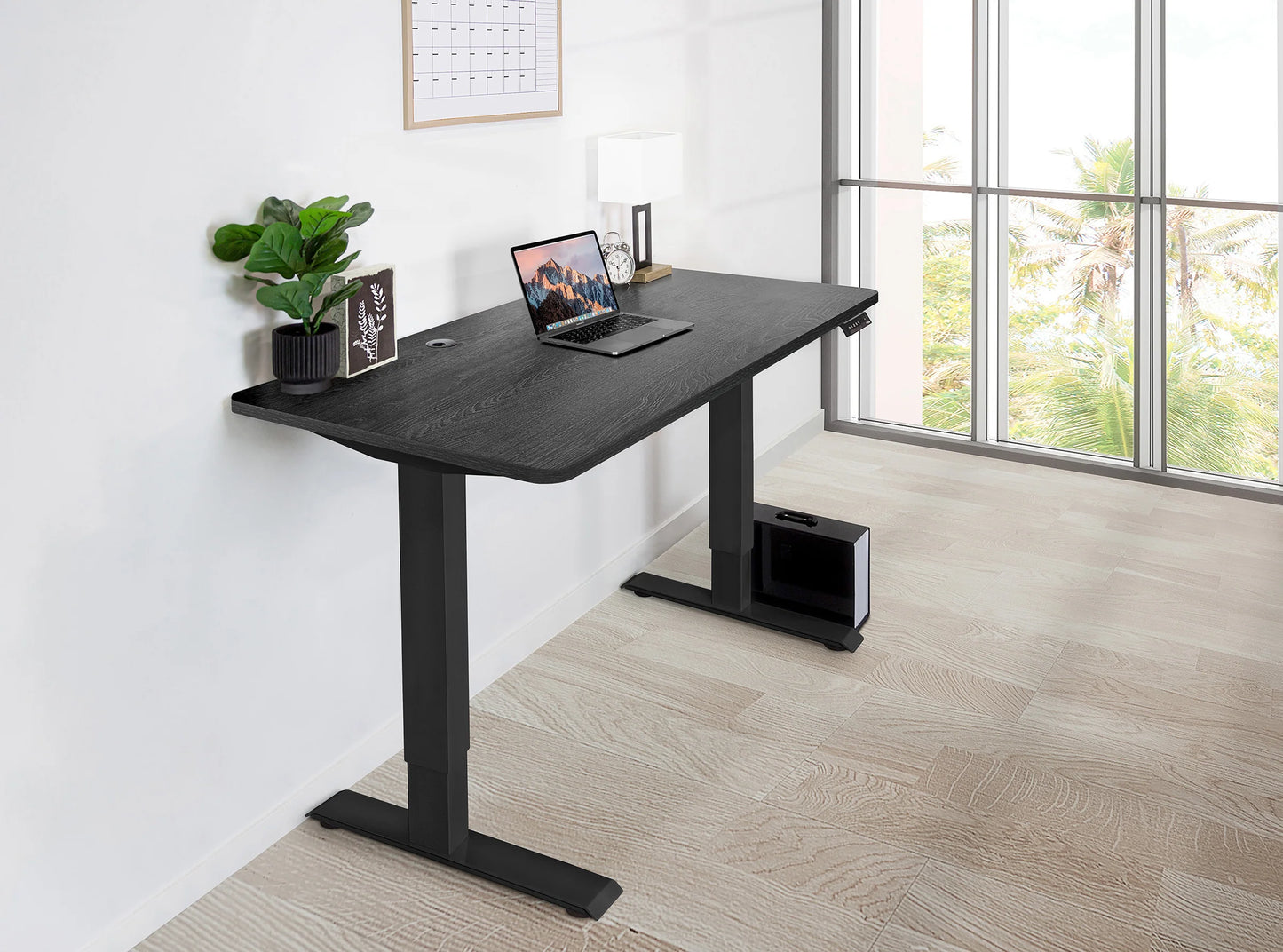 Home Office Black Oak Standing Desk