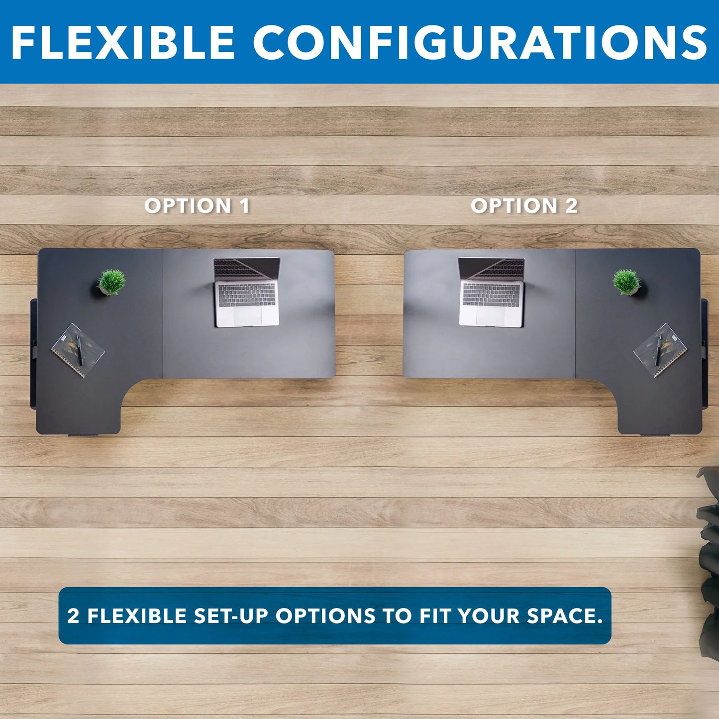 L-Shaped Electric Height Adjustable Sit-Stand Desk