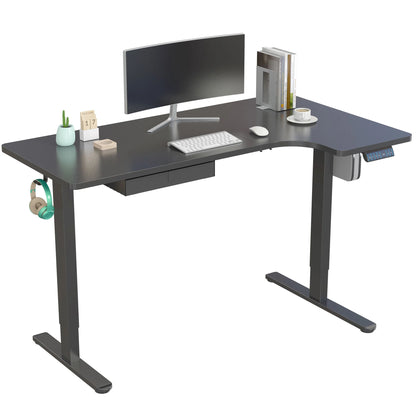 L-Shaped Electric Height Adjustable Sit-Stand Desk