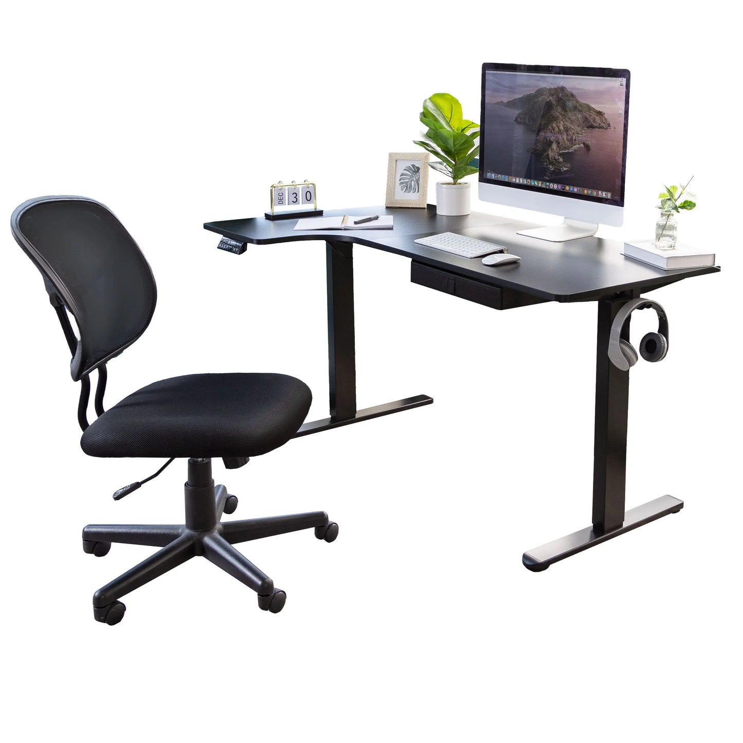 L-Shaped Electric Height Adjustable Sit-Stand Desk