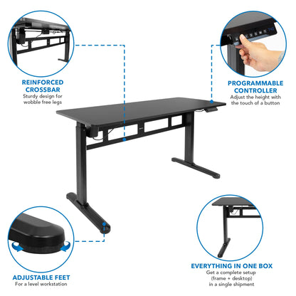 Electric Standing Desk with Memory Control Panel