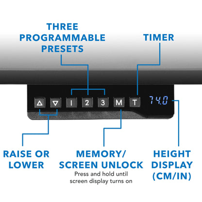 Electric Standing Desk with Memory Control Panel