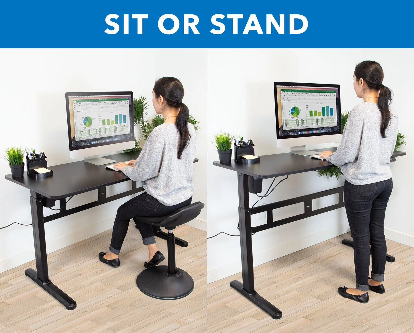 Electric Standing Desk with Memory Control Panel